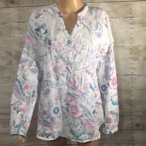 100% Linen Malvin I ❤️ Linen Germany Blouse size M